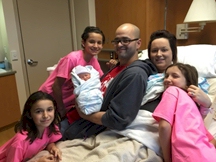 the cogdill family of houston with their tubal reversal baby after dr rosenfeld untied sheena's tubes