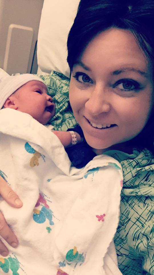jess fuentes of corpus christi texas announces arrival of her tr baby