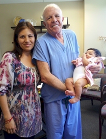 maria cristina reyes with dr rosenfeld with her tubal reversal baby