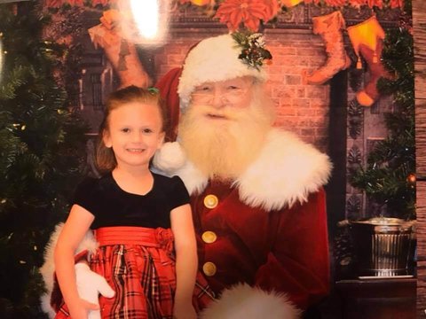 kelly calle mazal shares a picture of her tubal reversal baby gracelyn with santa during christmas-2017