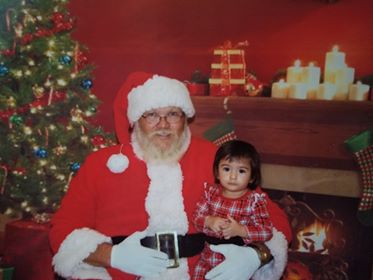 heather modesto's 2nd tubal reversal baby with santa during christmas 2017