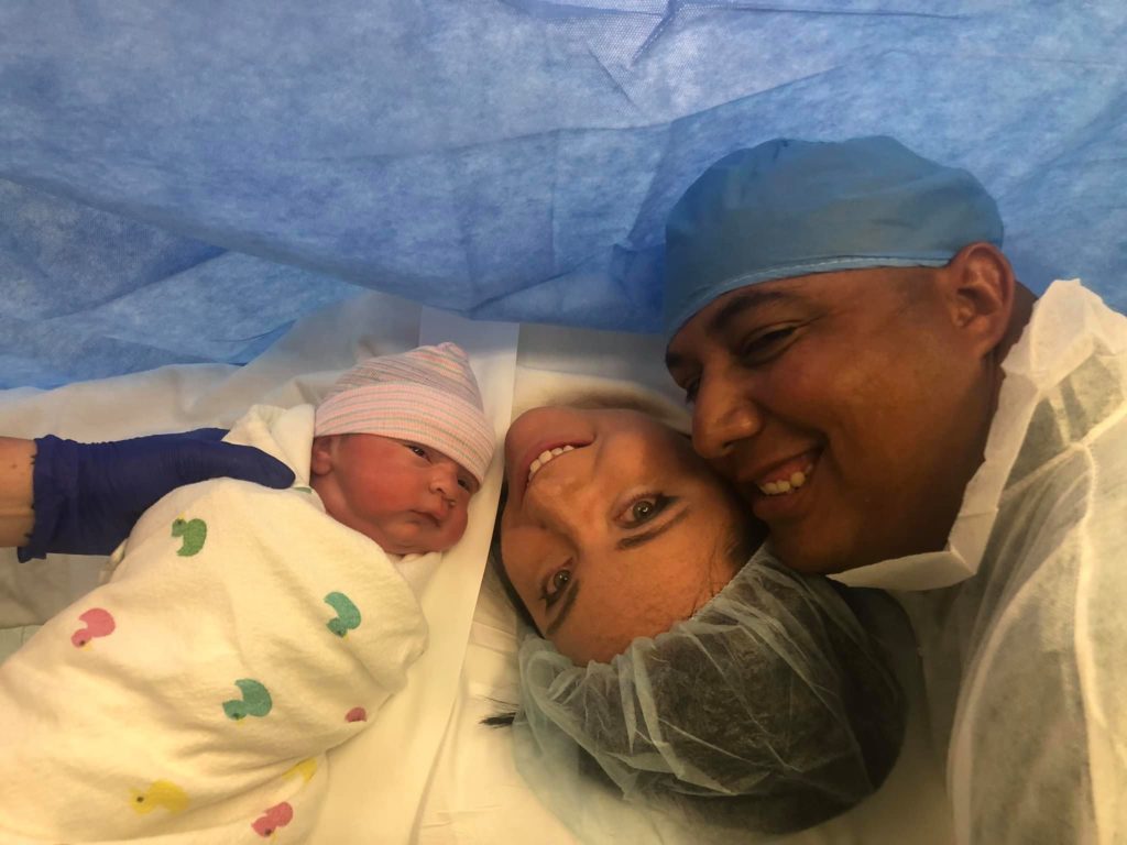 the fuentes family with their new tubal reversal baby boy