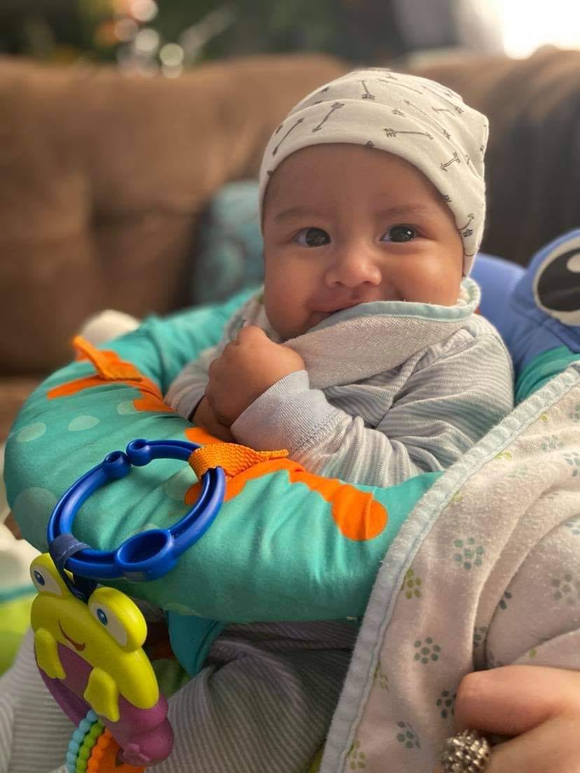 smiling tubal reversal baby born to sara guadron in may 2020 after reversal surgery with dr rosenfeld in February 2019