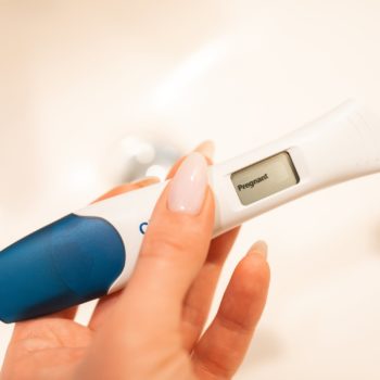 pregnancy announcement using a pregnancy test result