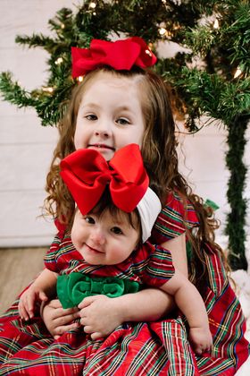 connie hyles 2 tubal reversal babies in christmas dresses