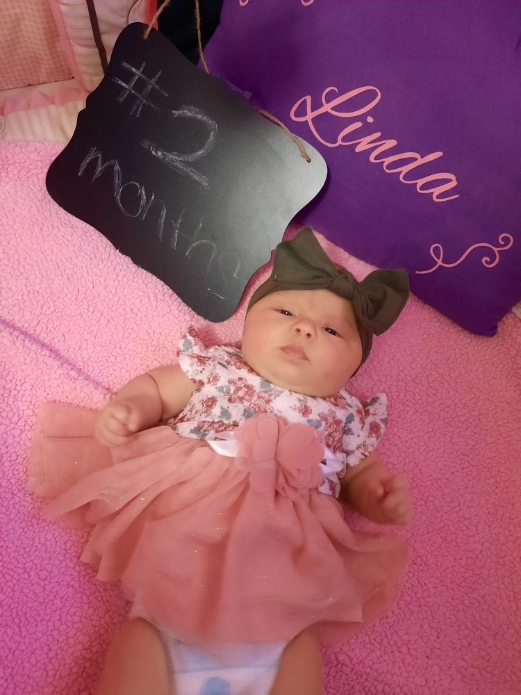perla hodgins' tubal reversal baby girl at 2 months