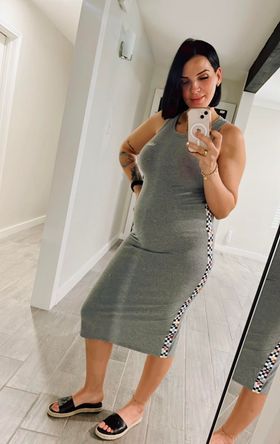 jennifer marichal's selfie of her 5-month pregnancy after tubal reversal with doctor rosenfeld in houston